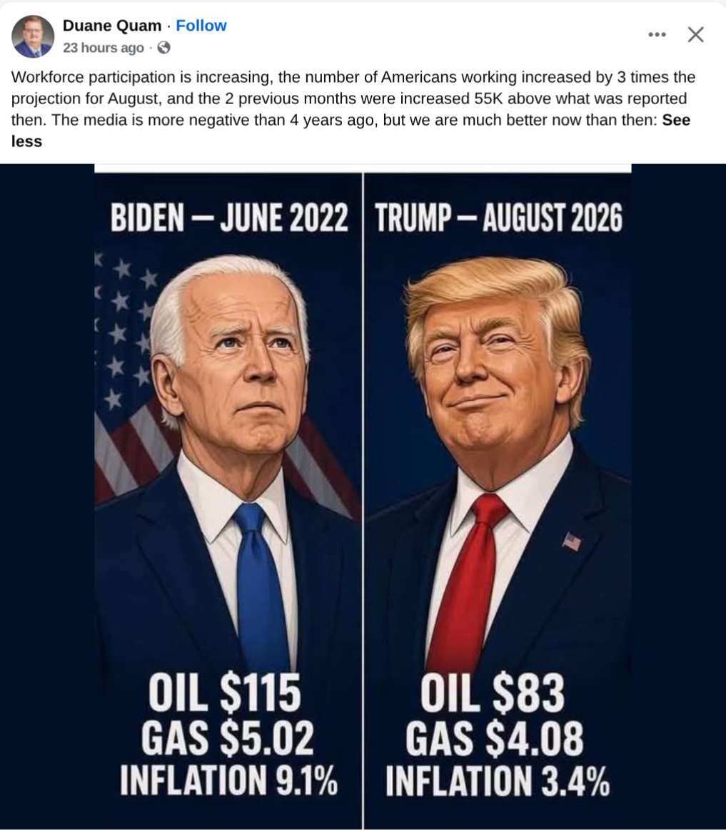 Krunkite - Jobs numbers and the Biden-Trump price comparison