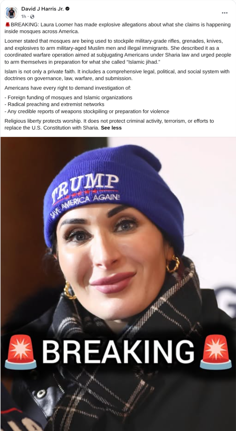 Krunkite - Laura Loomer's mosque weapons claim